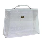 Pre-owned Canvas handbags Hermès Vintage , White , Dames