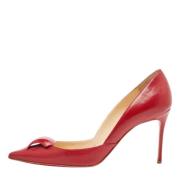 Pre-owned Leather heels Christian Louboutin Pre-owned , Red , Dames