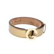 Pre-owned Leather belts Gucci Vintage , Beige , Dames