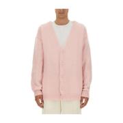 Luxe Mohair Oversized Vest Family First , Pink , Heren