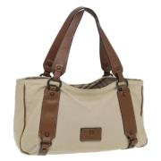 Pre-owned Leather shoulder-bags Burberry Vintage , Beige , Dames