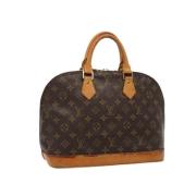 Pre-owned Canvas handbags Louis Vuitton Vintage , Brown , Dames