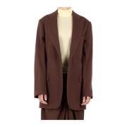 Bruine Wollen Blazer Dries Van Noten , Brown , Dames