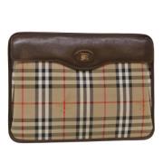 Pre-owned Canvas clutches Burberry Vintage , Beige , Dames