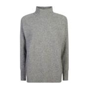 Grijze Sweatshirt Aw24 Damesmode Le Tricot Perugia , Gray , Dames