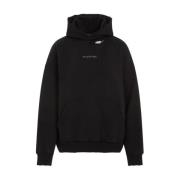 Zwarte hoodie met wit logo Balenciaga , Black , Dames