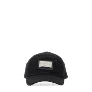 Logo Plaque Baseball Cap Stijlvol Edgy Dolce & Gabbana , Black , Heren