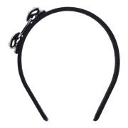 Kristallen Strik Hoofdband Accessoires Salvatore Ferragamo , Black , D...