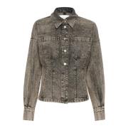 Denim Jack Grijs Bruin Gewassen Gestuz , Gray , Dames