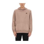 Logo Sweatshirt 100% Katoen Made in China Fred Perry , Pink , Heren