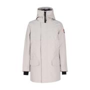 Witte Gewatteerde Jas met Verstelbare Capuchon Canada Goose , White , ...