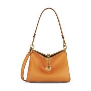 Oranje Leren Tas met Metalen Sluiting Etro , Orange , Dames