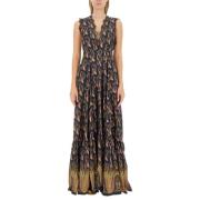 Elegante Lange Maxi Jurk Etro , Black , Dames