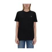 Orb Logo Katoenen T-shirt Vivienne Westwood , Black , Heren