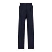 Wijde Wollen Broek Windsor , Blue , Dames