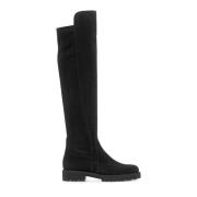 Zwarte nubuck leren overknee laarzen Gabor , Black , Dames