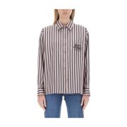 Oversized shirt met logoprint Etro , Pink , Dames