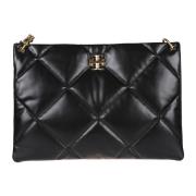 Diamantquilt Hobo-tas Tory Burch , Black , Dames