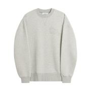 Grijze Melange Crew Neck Sweatshirt Soulland , Gray , Unisex