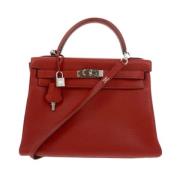 Pre-owned Leather handbags Hermès Vintage , Red , Dames