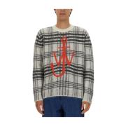 Logo Jersey Wollen Trui JW Anderson , Multicolor , Heren