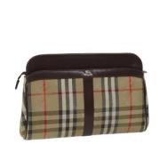 Pre-owned Canvas clutches Burberry Vintage , Beige , Dames