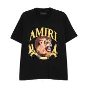 T-shirt met leeuwenprint en korte mouwen Amiri , Black , Heren