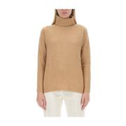 Wollen Turtleneck Breiwerk voor Vrouwen Aspesi , Beige , Dames