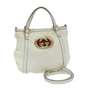 Pre-owned Canvas gucci-bags Gucci Vintage , Beige , Dames