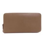 Pre-owned Leather wallets Hermès Vintage , Brown , Dames