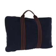 Pre-owned Canvas handbags Hermès Vintage , Blue , Dames