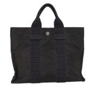 Pre-owned Canvas handbags Hermès Vintage , Black , Dames