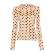 Beige Top met Stijl Marine Serre , Beige , Dames