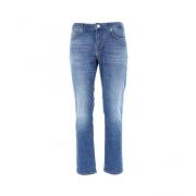 Geknoopte Denim Jeans Verhoogt Stijl Armani , Blue , Heren