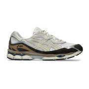 Moderne Leren Sneakers voor Mannen Asics , Beige , Heren