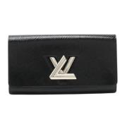 Pre-owned Leather wallets Louis Vuitton Vintage , Black , Dames