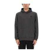 Logo Katoenen Sweatshirt Gemaakt in China Fred Perry , Black , Heren