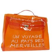 Pre-owned Canvas handbags Hermès Vintage , Orange , Dames