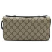 Pre-owned Canvas clutches Gucci Vintage , Beige , Dames