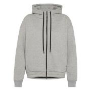 Grijze Melange Zip-Through Hoodie voor Vrouwen Deha , Gray , Dames