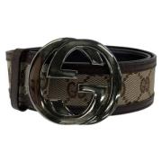 Pre-owned Canvas belts Gucci Vintage , Brown , Heren