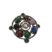 Pre-owned Metal brooches Dior Vintage , Gray , Dames