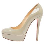 Pre-owned Leather heels Christian Louboutin Pre-owned , Gray , Dames