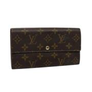 Pre-owned Coated canvas wallets Louis Vuitton Vintage , Brown , Dames