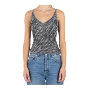 Zebra Mesh Tank Top Jacquemus , Gray , Dames