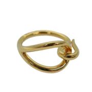 Pre-owned Metal rings Hermès Vintage , Yellow , Dames