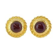 Pre-owned Metal earrings Chanel Vintage , Yellow , Dames