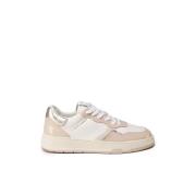 Nude Sunglow Leren Sneakers voor Vrouwen Crime London , Beige , Dames