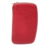 Pre-owned Leather wallets Louis Vuitton Vintage , Red , Dames