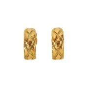 Pre-owned Fabric earrings Celine Vintage , Yellow , Dames